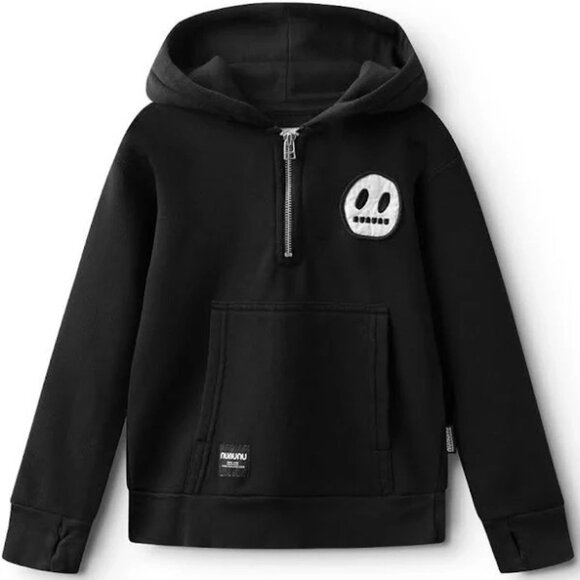 Nununu 1/2 Zip Hoodie in Black - Picture 1 of 5
